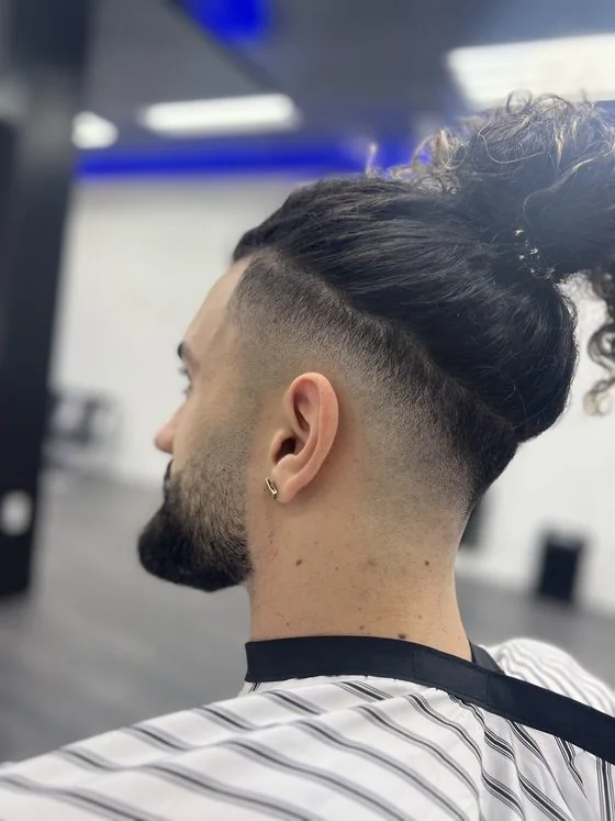 Specialty haircut with design at Yovany Barbershop #3 in North Fort Myers, FL